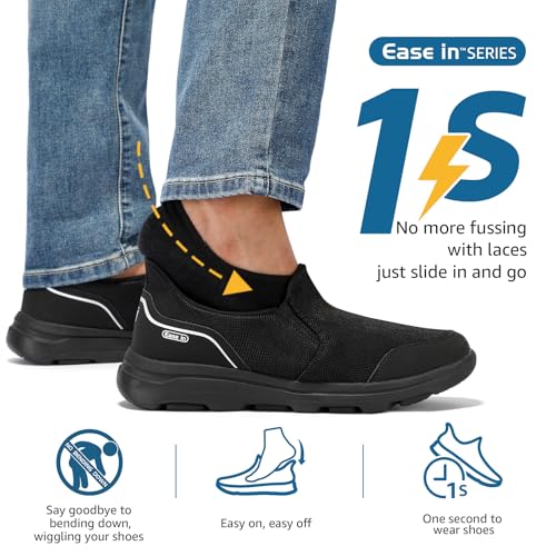 Orthopedic Slip-On Walking Shoes for Men with Plantar Fasciitis Support